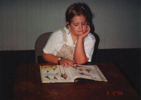 Molly reading.
